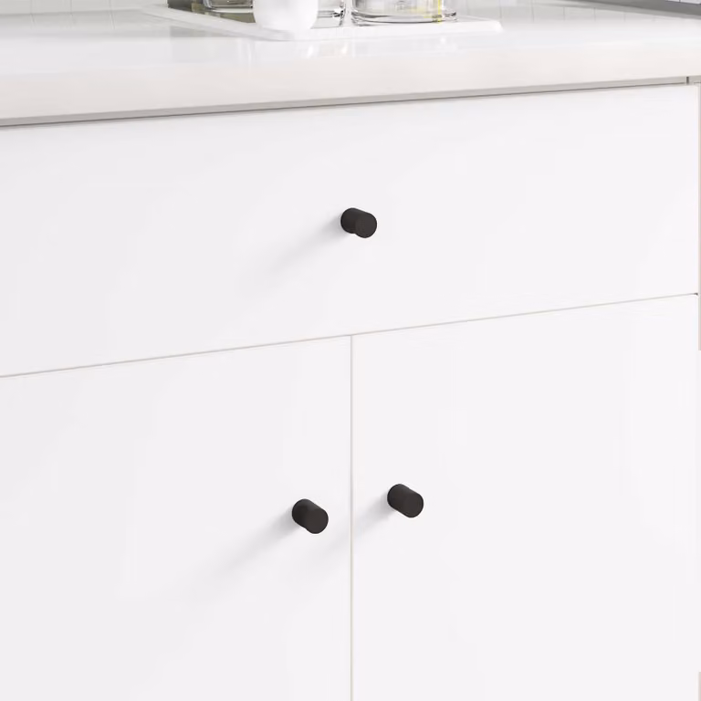 Set di 968 pomelli per armadi vidaXL in ferro nero opaco