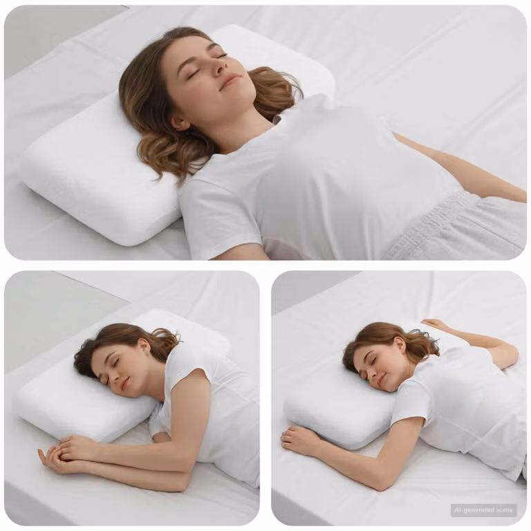 Cuscino da letto in memory foam vidaXL, bianco, L 70 x P 36 x H 6,5 cm, densità media e anallergico