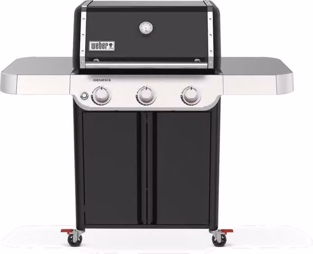 Barbecue a gas Weber Genesis E-315 con 3 bruciatori, struttura in acciaio smaltato e ghisa, colore nero