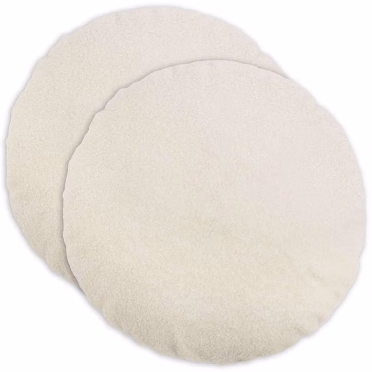 Set di 2 federe rotonde vidaXL HEERLEN in tessuto bouclé color beige, Ø 60 cm