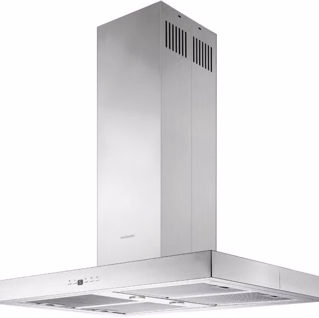 Cappa ad isola Silverline 4110 in acciaio inox argento con display LED e aspirazione da 577 m³/h