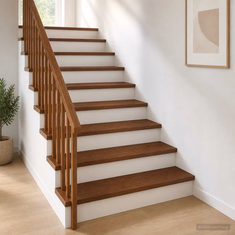 Set di 16 gradini per scale vidaXL in legno marrone scuro, L 70 cm x P 30 cm x H 2 cm