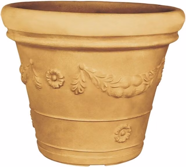 Vaso decorativo classico Monacis in polimero resistente colore marrone per piante, Ø 90 cm, H 72 cm