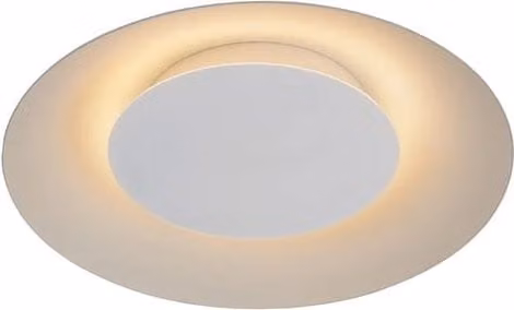 Plafoniera Lucide Foskal bianca con LED da 12W, luce calda 2700K, Ø 34,5 cm