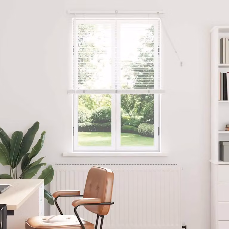 Tenda Veneziana vidaXL in Alluminio Bianco, Resistente ai raggi UV, L: 175 cm, H: 90 cm
