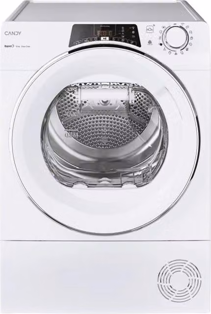 Candy ROE H10A2TCEX-S Asciugatrice a Pompa di Calore 10 Kg Classe A++ con Wi-Fi e Bluetooth, colore Bianco, L 59,6 cm x P 61,1 cm x H 85 cm