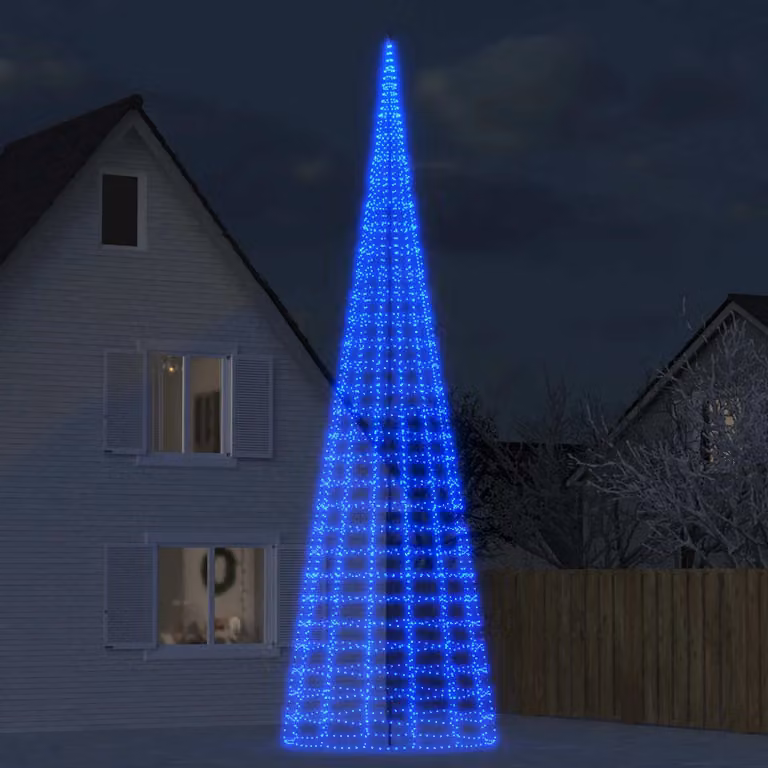 Albero di Natale a LED vidaXL con 3000 LED Blu e Bianco, 8 m