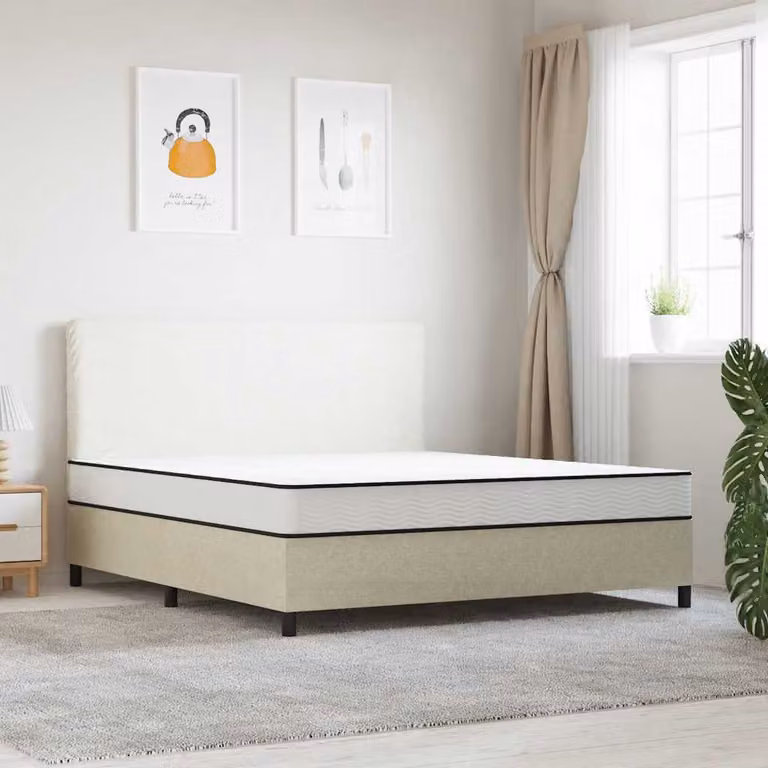 vidaXL Materasso a Molle Bonnell Medio con Rivestimento Rimovibile L/P: 200 x 200 cm