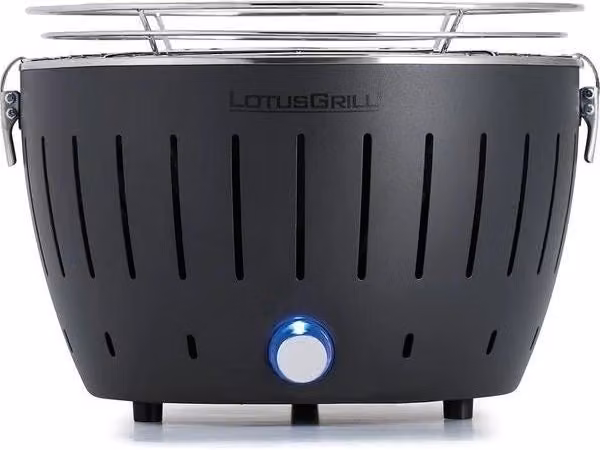 LotusGrill G-AN-280 G280 Grill a Carbone da Tavolo in Acciaio Inox, Colore Antracite Grigio, Diametro Cottura: 26 cm, Peso: 2.8 kg