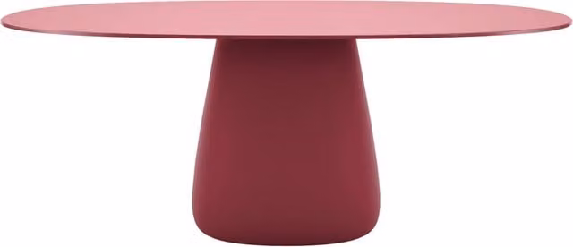 Tavolo ovale Qeeboo Cobble in HPL opaco per giardino, L: 109 cm, P: 75 cm