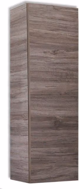 Colonna sospesa Wonder OGOMONDO per bagno con anta in finitura cenere opaca