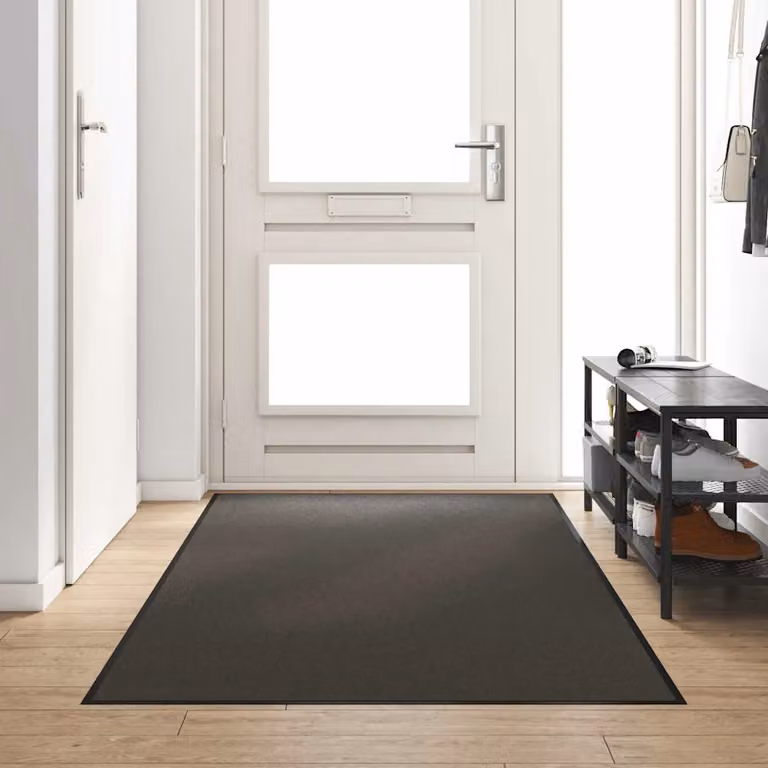 Tappetino moderno vidaXL rettangolare in poliammide, antracite e nero, L: 250 cm, P: 120 cm
