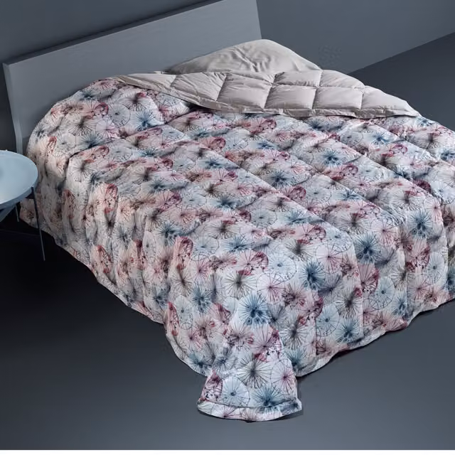 Trapunta in piuma DaunenStep Contemporanea 14052A multicolore per adulti, termoregolatrice e traspirante per l'inverno