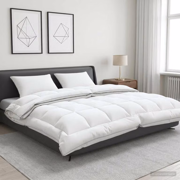 Set di piumone e cuscini 3 pz vidaXL 4 stagioni bianco L 240 cm x P 260 cm