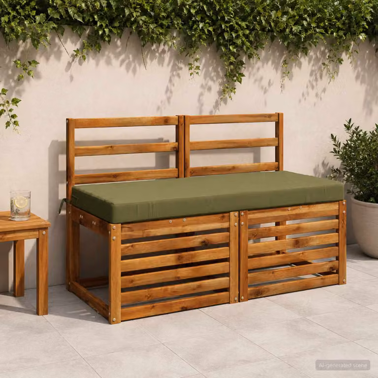 Cuscino per panchina vidaXL SOEST in poliestere verde con rivestimento rimovibile e resistenza ai raggi UV