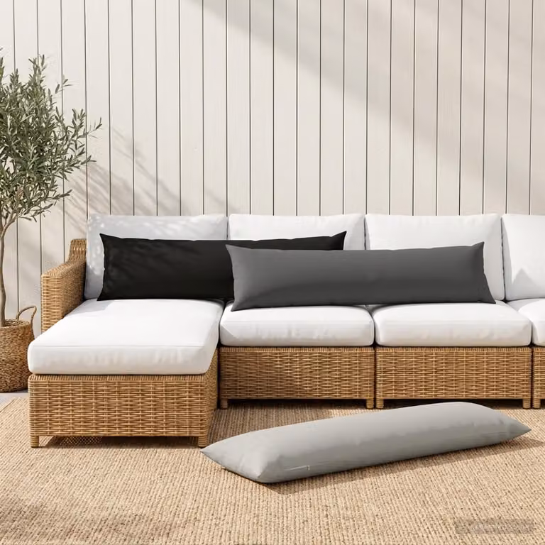 Cuscino vidaXL HEERLEN Grigio in Poliestere L: 145 cm, H: 40 cm