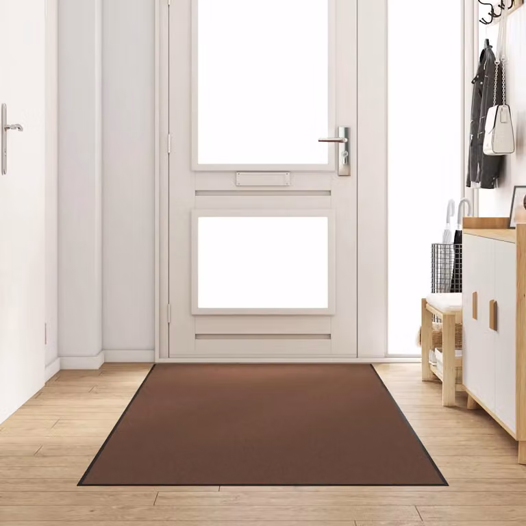 Tappetino moderno vidaXL rettangolare marrone e nero in poliammide L: 120 cm, P: 250 cm