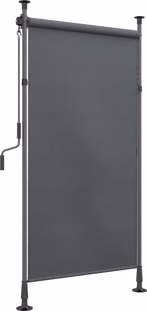 Tenda da giardino Outsunny in alluminio con manovella e lunghezza regolabile, grigio scuro, L: 220-310 cm x H: 150 cm