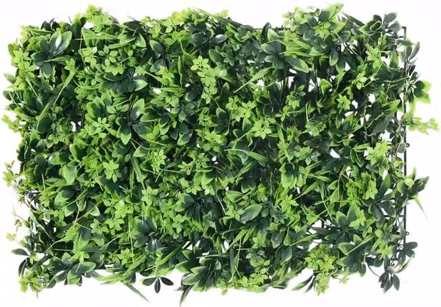 Set di 24 pezzi di recinzione con foglie artificiali verde vidaXL, L: 60 cm, H: 40 cm