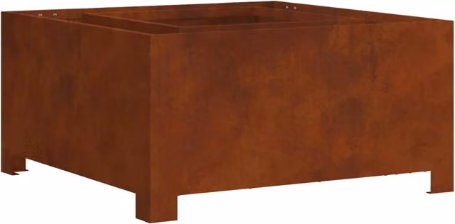 Focolare in acciaio marrone DESIGN IN L 80 x P 80 x H 40 cm CFW5167434