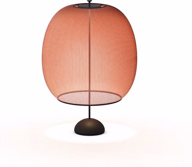 Piantana da esterno Vibia Closer con luce LED dimmabile in metallo e tessuto disponibile in beige, verde, terracotta e rosso