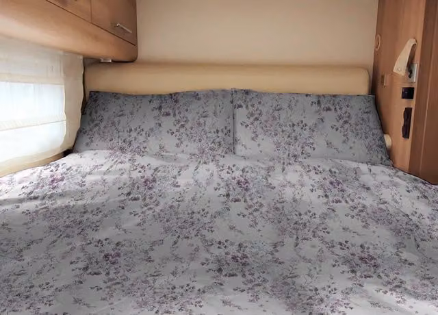 Sacco Copripiumino Personalizzabile per Camper e Roulotte in 100% Cotone Fantasia Acquarello Floreale Multicolore Viola Matrimoniale Biancheriaweb