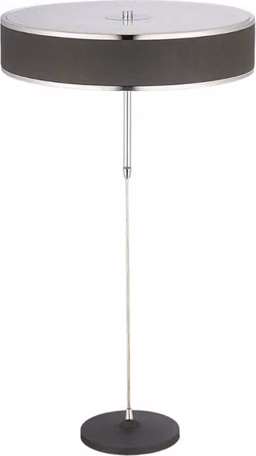 Lampada da tavolo moderna Jupiter grigia con base tonda e tecnologia dimmabile, L/P/H: 35 x 35 x 22 cm