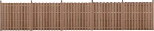Recinzione in WPC per Giardino NEU.HOLZ Marrone, Staccionata a Doppia Faccia, L: 932 cm, H: 185 cm
