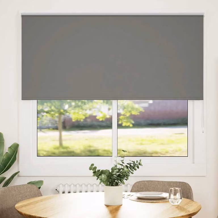 vidaXL Tenda a Rullo Oscurante in Poliestere Grigio, L: 150 cm, H: 130 cm