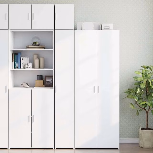 Mobile sottolavabo moderno vidaXL bianco con ante a battente L/P/H: 30 x 42,5 x 225 cm